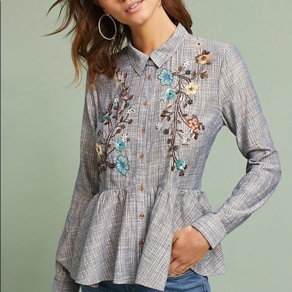 Anthropologie Tops - Anthroplogie HD in Paris Sequins & Embroidery Ella